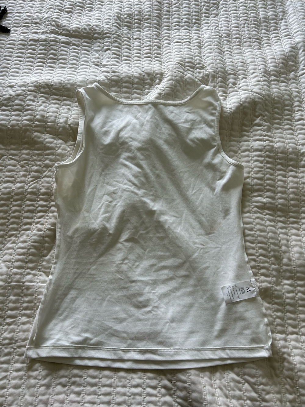Source Unknown White Ribbed Tank Top - Sleeveless Staple